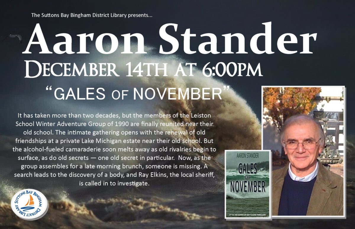 Author Aaron Stander – Suttons Bay-Bingham District Library